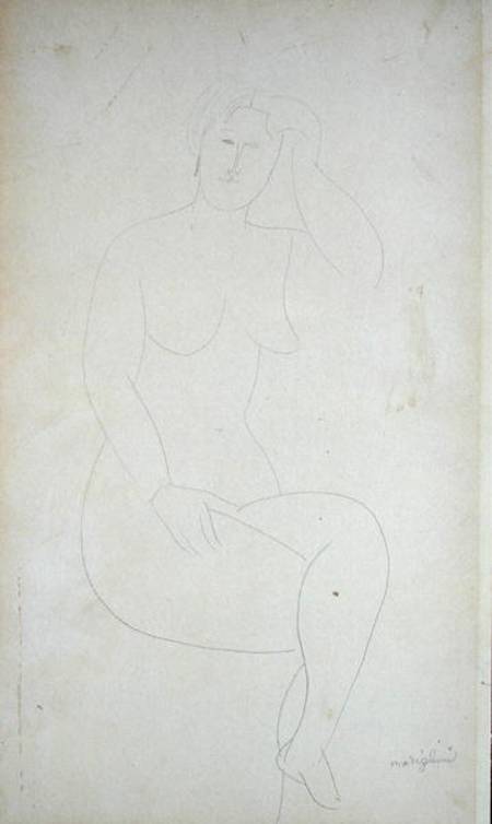 Nude Standing Girl (Legs Crossed) a Amadeo Modigliani