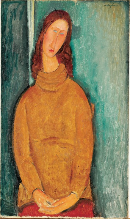 Portrait of Jeanne Hébuterne a Amadeo Modigliani