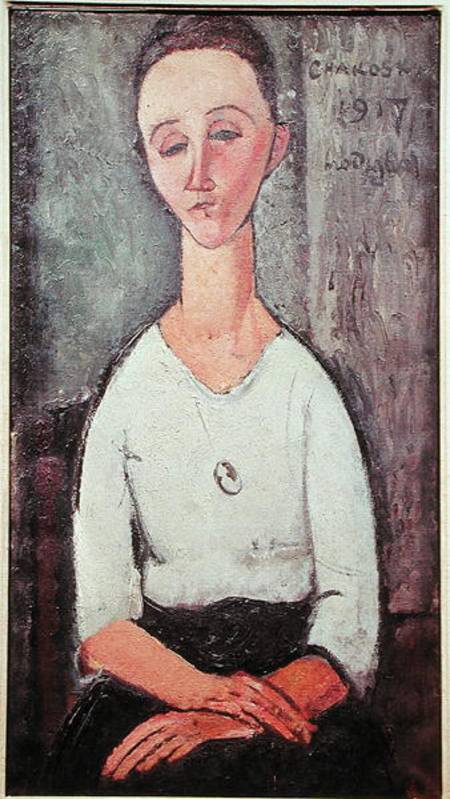 Portrait of Madame Chakowska a Amadeo Modigliani