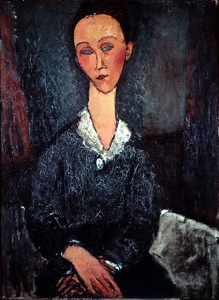 Portrait of a Woman with a White Collar a Amadeo Modigliani