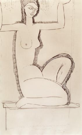 A.Modigliani, Caryatide, c.1911.