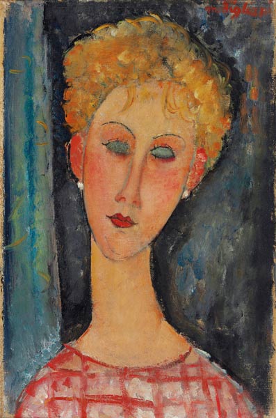 Young Girl with Earrings a Amadeo Modigliani