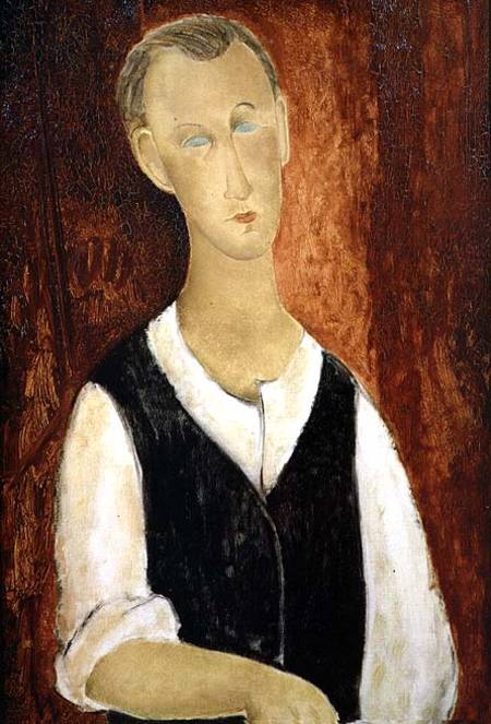 Young Man with a Black Waistcoat a Amadeo Modigliani