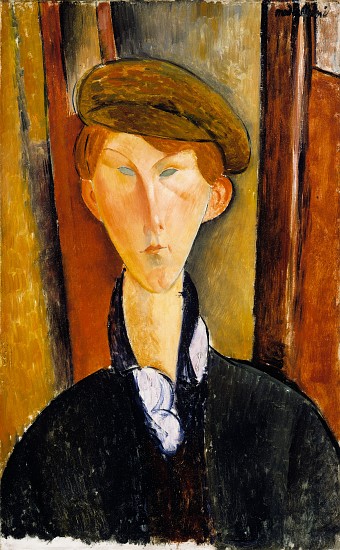 Young man with cap a Amadeo Modigliani