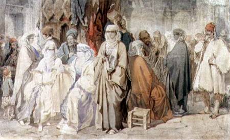 Figures in the Bazaar, Constantinople a Amadeo Preziosi
