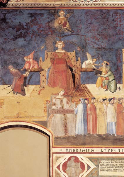 Justitia and Concordia a Ambrogio Lorenzetti