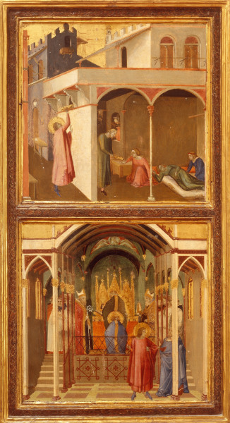 2 scenes with St.Nicholas a Ambrogio Lorenzetti