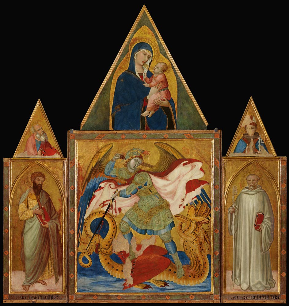 Rofeno Abbey Poliptych a Ambrogio Lorenzetti