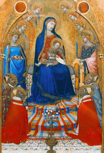 Enthroned Madonna a Ambrogio Lorenzetti