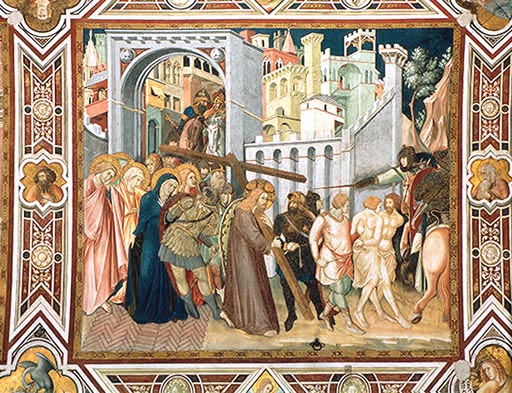 Die Kreuztragung a Ambrogio Lorenzetti