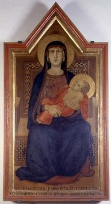 Madonna and Child (tempera on panel) a Ambrogio Lorenzetti