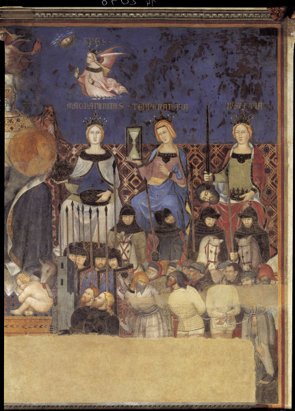 Virtues Spes, Magnanimitas a Ambrogio Lorenzetti