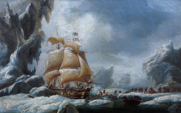 The Ship of Jules Dumont d'Urville (1790-1845) Stuck in an Ice Floe in Antarctica a Ambroise-Louis Garneray