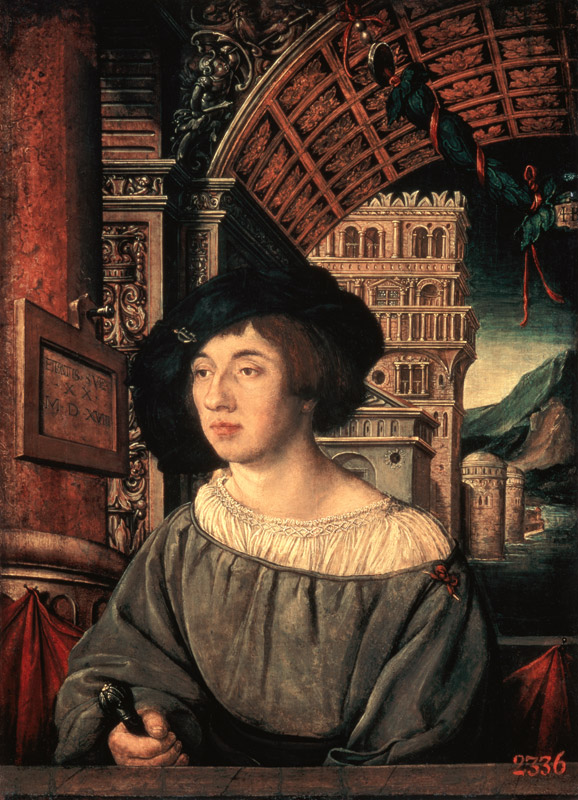 Portrait of a man a Ambrosius Holbein