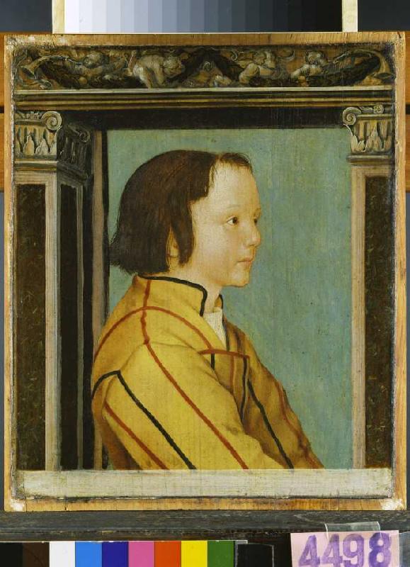 Portrait of a boy with brown hair a Ambrosius Holbein