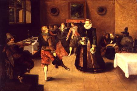 The Dance Lesson a Ambrosius II Francken or Franck