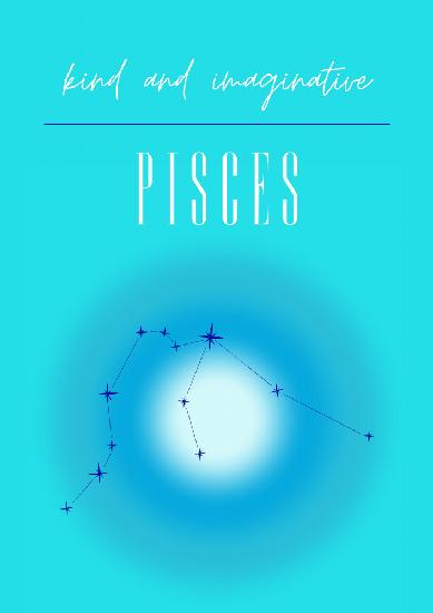 Pisces Zodiac Print Art