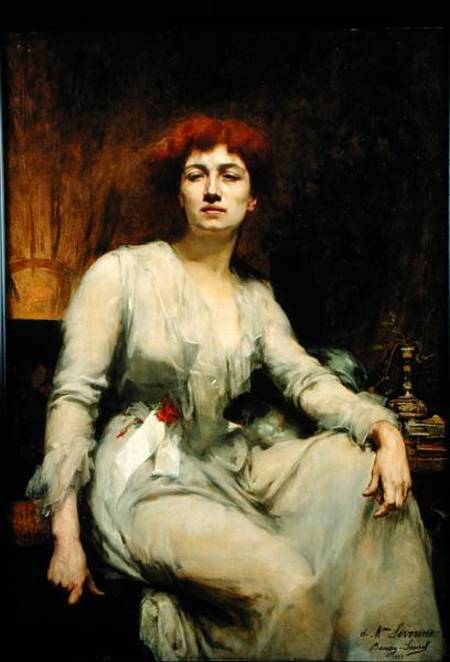 Portrait of Severine (1855-1929) a Amelie Beaury-Saurel