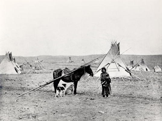 Comanche Indian (b/w photo) a American Photographer, (19th century)