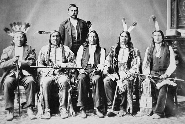 Delegation of Sioux chiefs, led by Red Cloud (1822-1909) in Washington D.C. to see President Ulysses a American Photographer, (19th century)