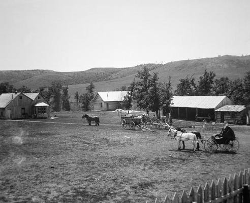 The Haylie Ranch, Crook County, Wyoming, c.1890 (b/w photo) a American Photographer, (19th century)