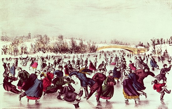 Central Park, Winter: The Skating Carnival a Scuola Americana