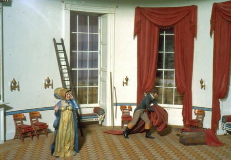 Dolley Madison removes paintings from White house 1812 a Scuola Americana