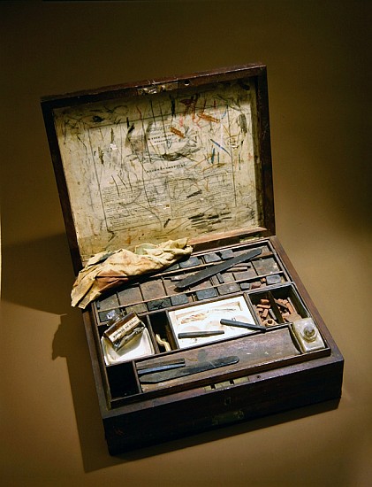 Paintbox of John James Audubon (1785-1851) a Scuola Americana
