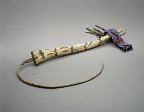 Quirt, engraved elk antler, Osage Nation