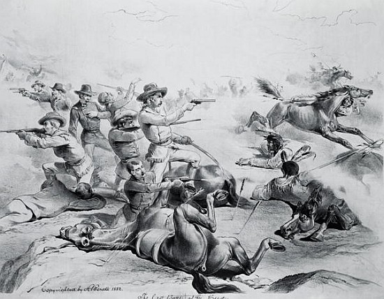 The Last Battle of General Custer, 25th June 1876, c.1882 a Scuola Americana