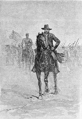 General Grant reconnoitering the confederate position at Spotsylvania court house; engraved by C.H. 