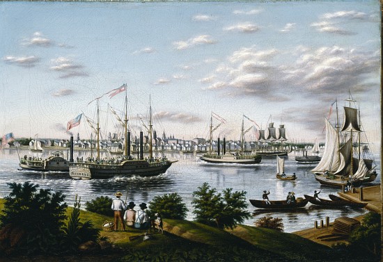 View of Detroit in a Scuola Americana