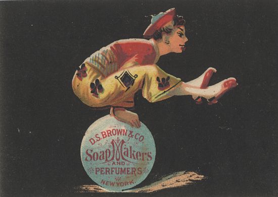Advertisement for D. S. Brown & Co. Soap makers and Perfumers, New York a American School, (19th century)