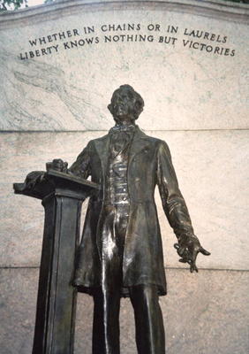 Memorial for Wendell Phillips (1811-84) 'Prophet of Liberty' (bronze) a American School, (19th century)