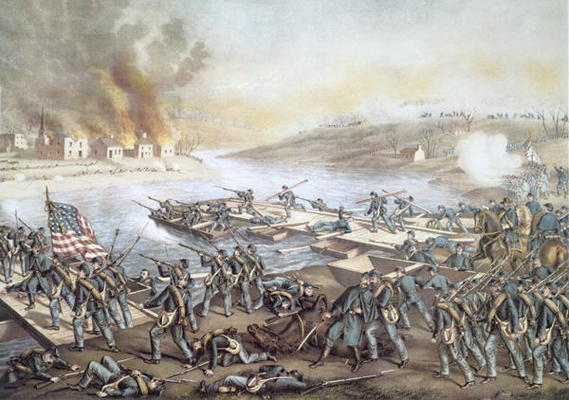 The Battle of Fredericksburg, 13th December 1862 (litho) a American School, (19th century)