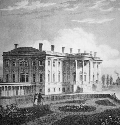 View of the White House, c.1800 (engraving) a American School, (19th century)