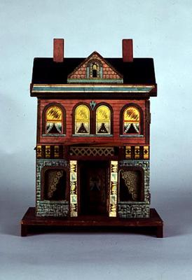 A Small R. Bliss multicoloured lithographed doll's house, c.1920 (mixed media on wood) a American School, (20th century)