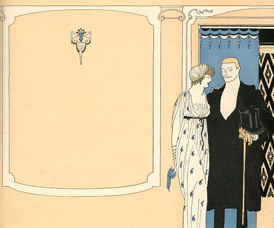 Fashionable Couple Arriving at a Ballroom a American School, (20th century)