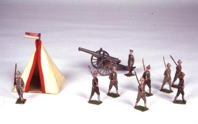 Toy Soldiers, c.1920 (metal) a American School, (20th century)