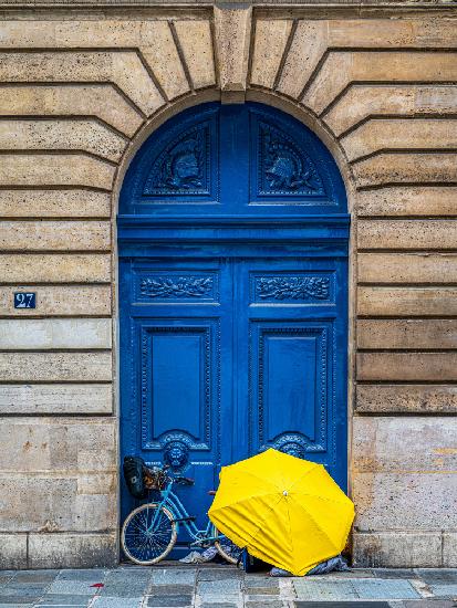 Blue Door, Yellow Umbrella