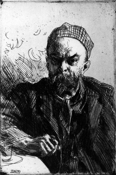 Paul Verlaine / Etch.by A.Zorn / 1895 a Anders Leonard Zorn