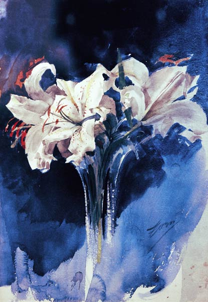 White Lilium a Anders Leonard Zorn