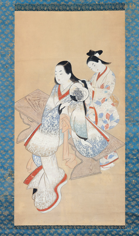 The Courtesan''s Coiffure, c.1700-14 (ink on paper) a Ando Kaigetsudo