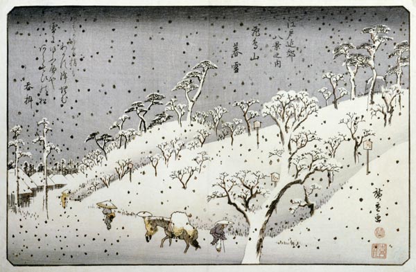 Evening Snow At Asuka Hill a Ando oder Utagawa Hiroshige