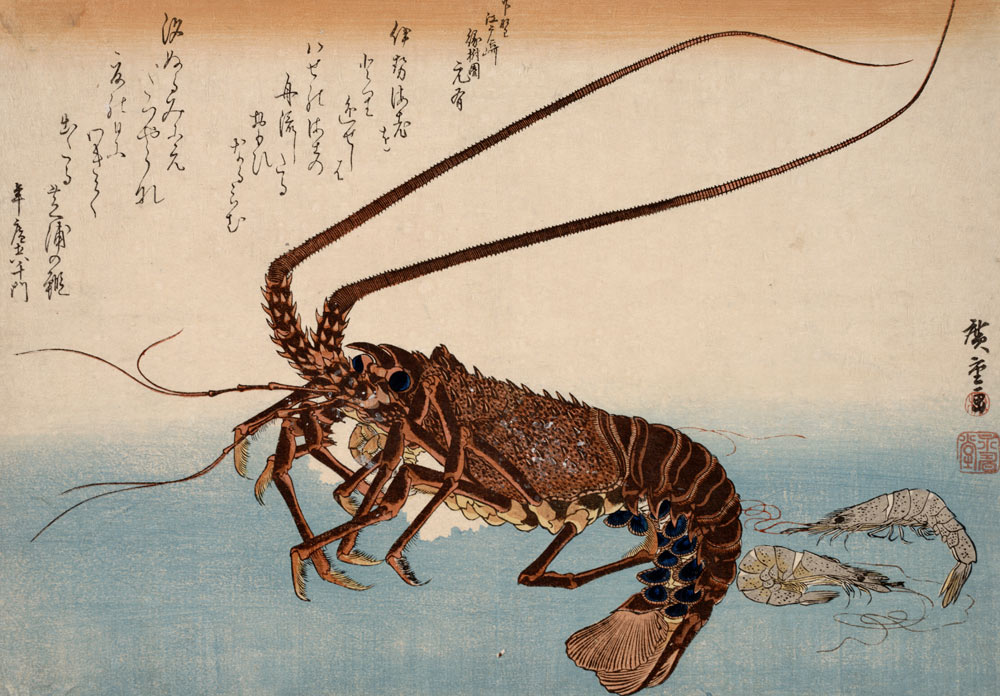 Lobster and Shrimps a Ando oder Utagawa Hiroshige