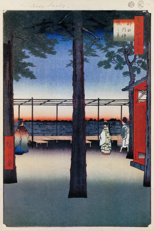 Dawn at the Kanda Myojin Shrine (One Hundred Famous Views of Edo) a Ando oder Utagawa Hiroshige