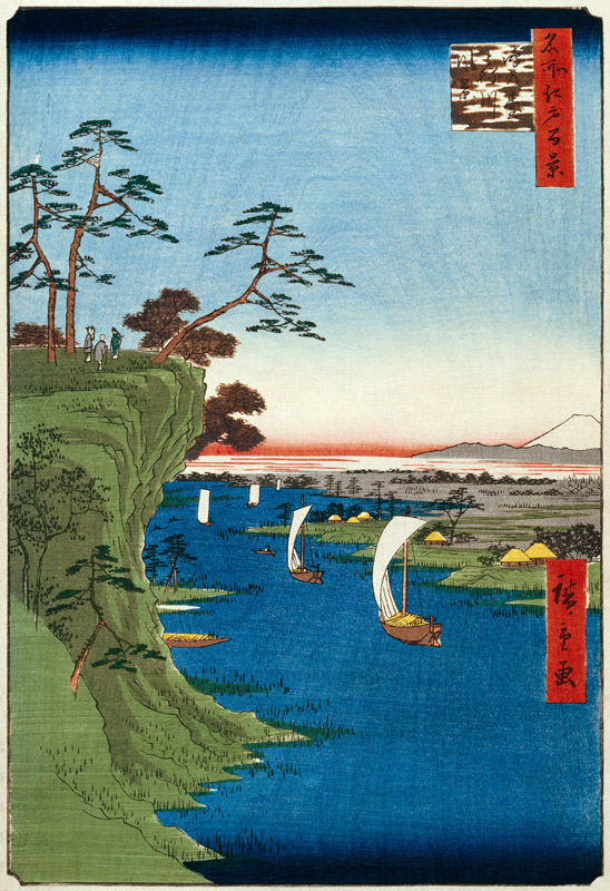 View of Konodai and the Tone River (One Hundred Famous Views of Edo) a Ando oder Utagawa Hiroshige