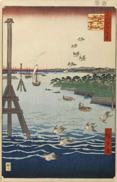 View of the Shiba Coast (One Hundred Famous Views of Edo) a Ando oder Utagawa Hiroshige