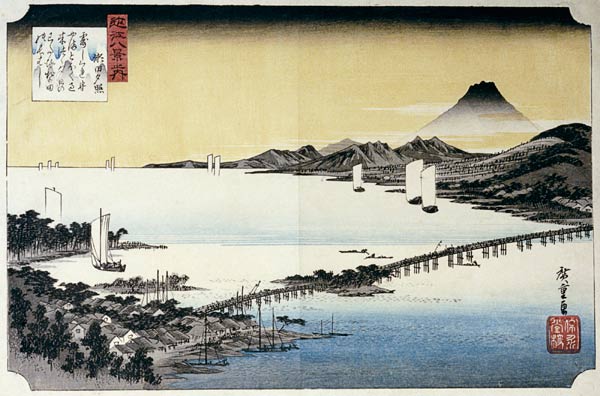Evening Glow At Seta a Ando oder Utagawa Hiroshige