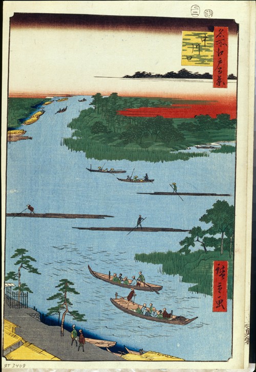The mouth of the Nakagawa River (One Hundred Famous Views of Edo) a Ando oder Utagawa Hiroshige